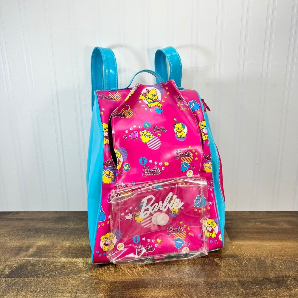 Mattel Barbie Purse Bag‎ Backpack Barbie Dog Carrier Blue Pink Hand Bag Knapsack